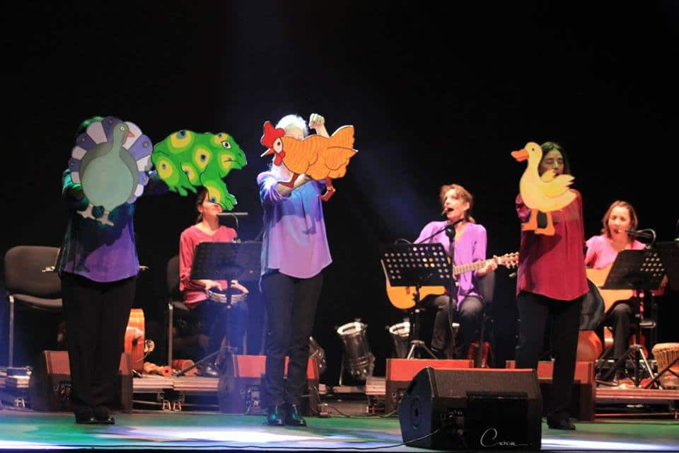 Mazapán en vivo con marionetas de pájaros