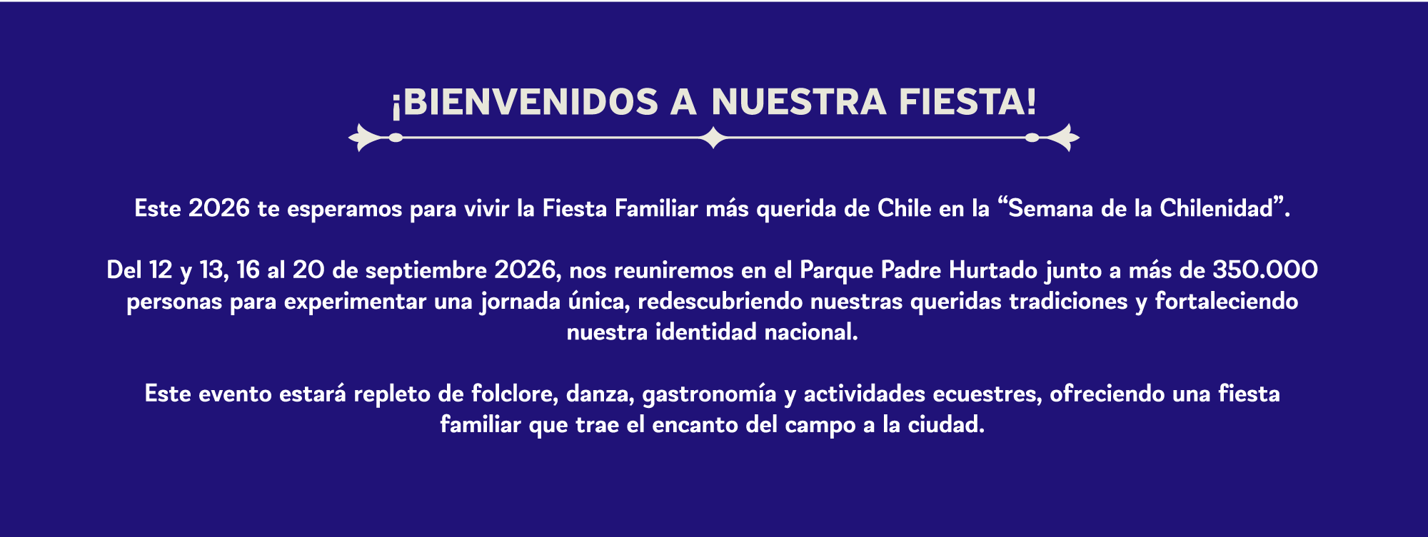 Bienvenidos a nuestra fiesta
